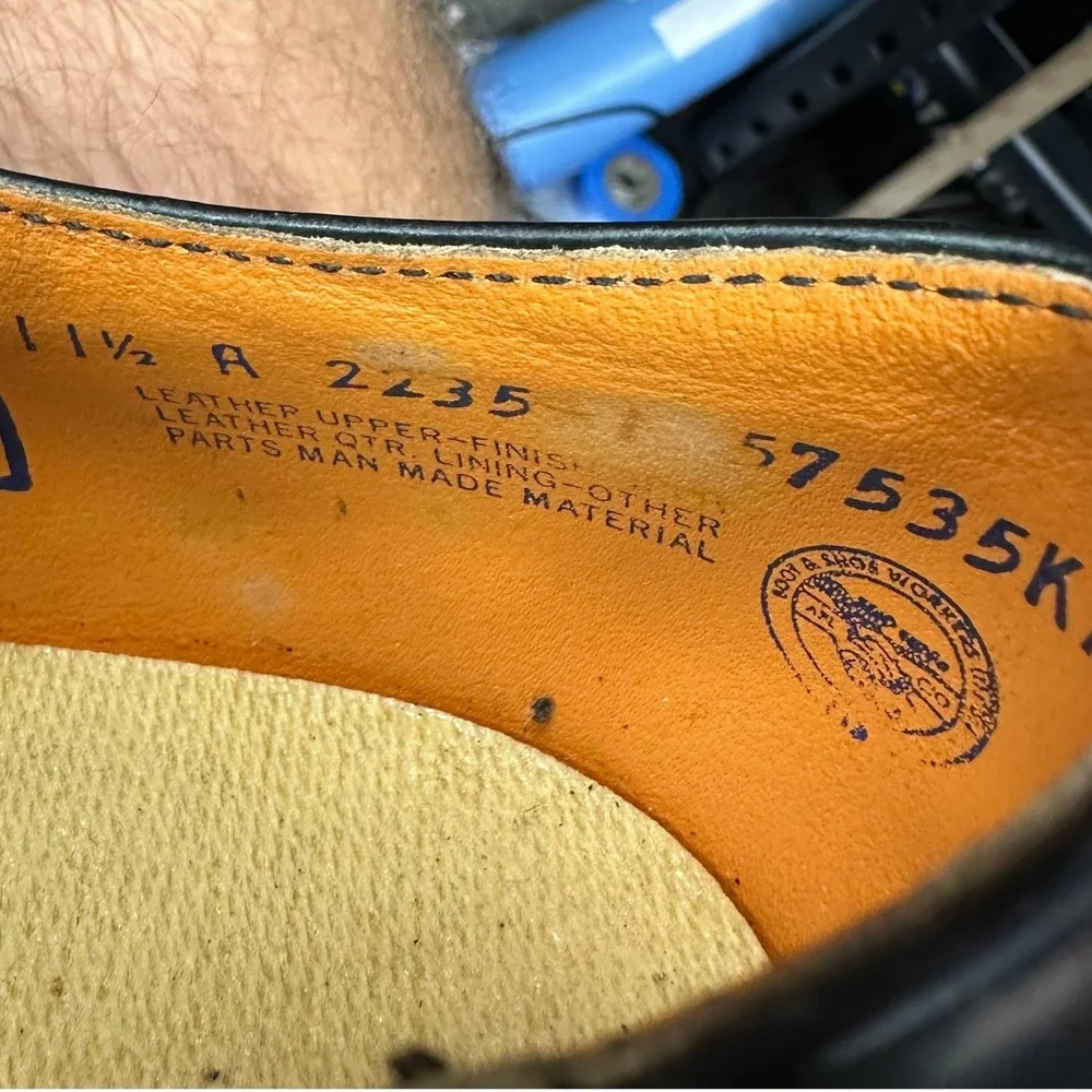 NOS Red Wing 2235 Moc Toe Steel Toe Oxfords Size 11.5A USA 1970s Version SB